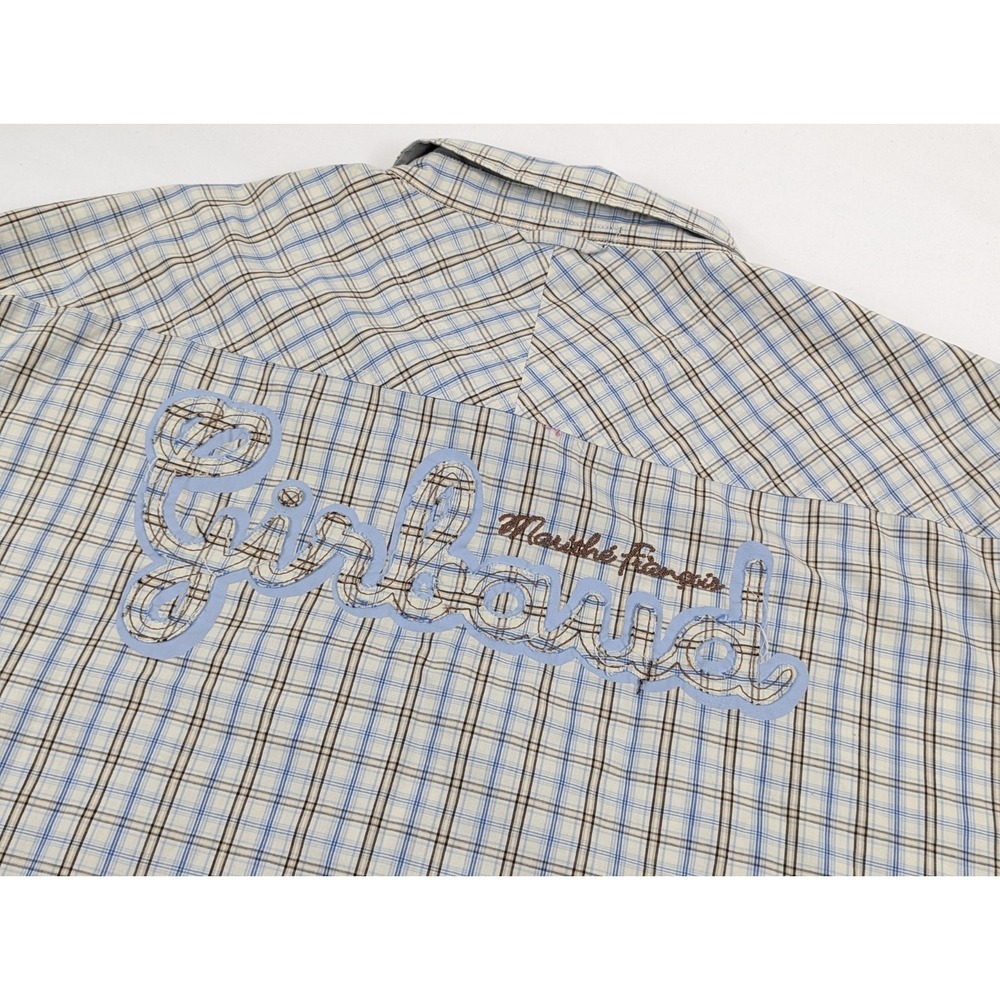 Mens 3XL Marithe Francois Girbaud Vintage Button Up Long Sleeve Embroidery - Picture 9 of 10